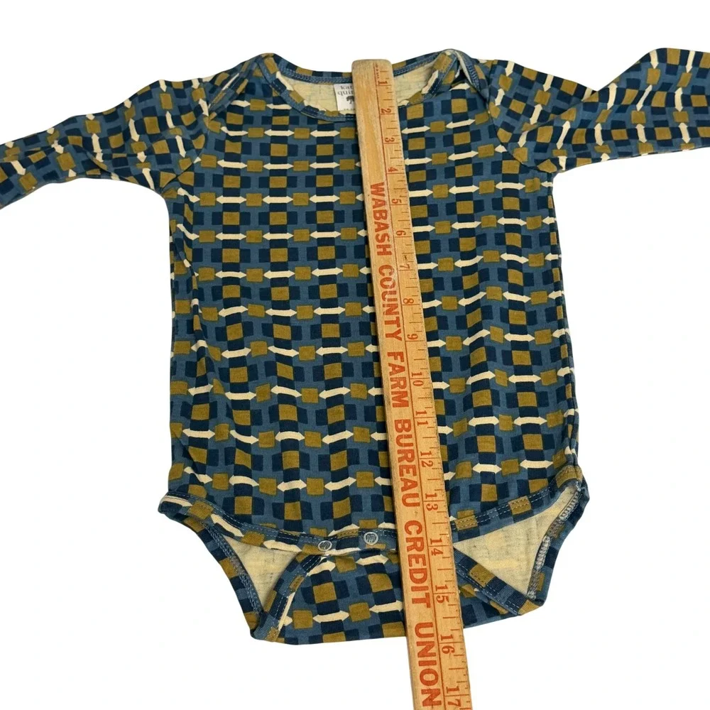 Kate Quinn Organic Cotton Bodysuit & Ribbed Cargo Pants Set 12-18M Mustard Blue